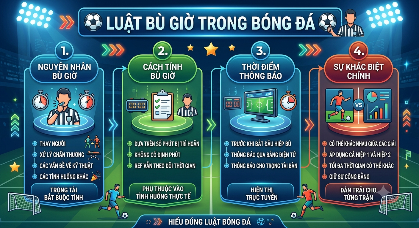 luật bù giờ trong bóng đá